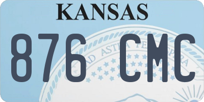 KS license plate 876CMC