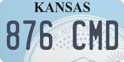 KS license plate 876CMD