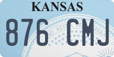 KS license plate 876CMJ