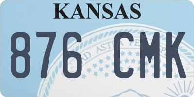 KS license plate 876CMK
