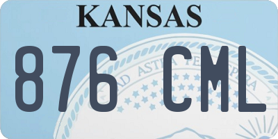 KS license plate 876CML