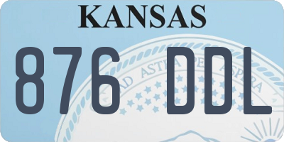 KS license plate 876DDL