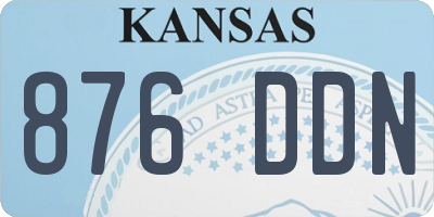 KS license plate 876DDN
