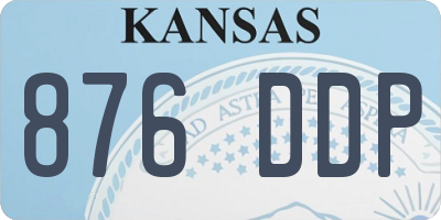 KS license plate 876DDP