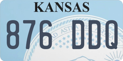KS license plate 876DDQ
