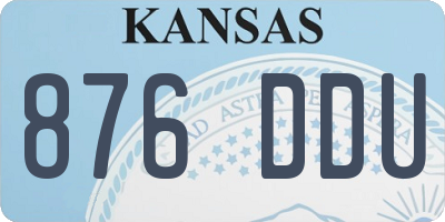 KS license plate 876DDU