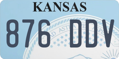 KS license plate 876DDV