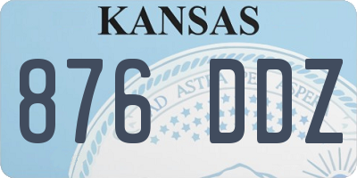 KS license plate 876DDZ