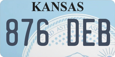 KS license plate 876DEB
