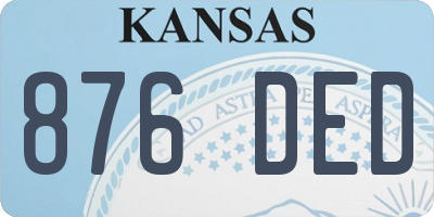 KS license plate 876DED