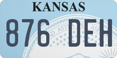 KS license plate 876DEH