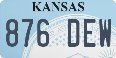 KS license plate 876DEW