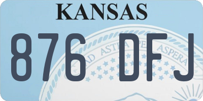 KS license plate 876DFJ