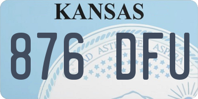 KS license plate 876DFU