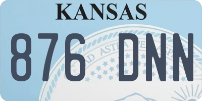 KS license plate 876DNN