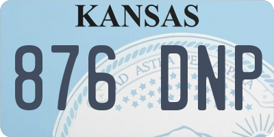 KS license plate 876DNP