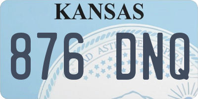 KS license plate 876DNQ