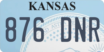 KS license plate 876DNR