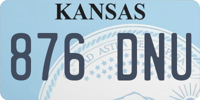 KS license plate 876DNU