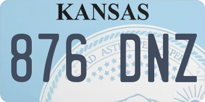 KS license plate 876DNZ