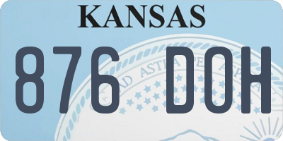 KS license plate 876DOH