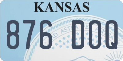 KS license plate 876DOQ