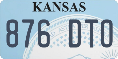 KS license plate 876DTO