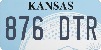 KS license plate 876DTR