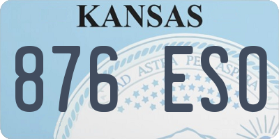 KS license plate 876ESO