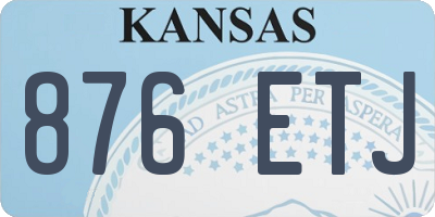 KS license plate 876ETJ
