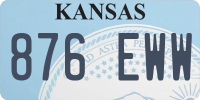 KS license plate 876EWW
