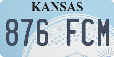 KS license plate 876FCM