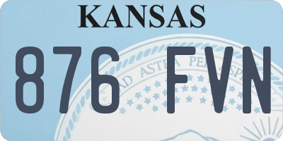 KS license plate 876FVN