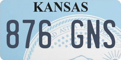 KS license plate 876GNS