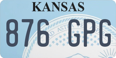 KS license plate 876GPG
