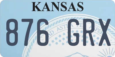 KS license plate 876GRX