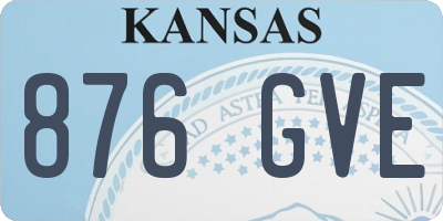 KS license plate 876GVE