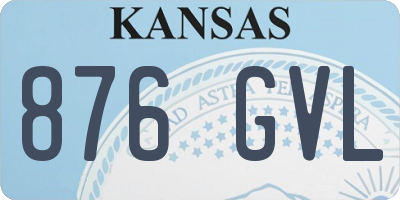 KS license plate 876GVL