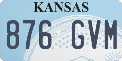 KS license plate 876GVM