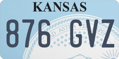 KS license plate 876GVZ