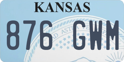 KS license plate 876GWM