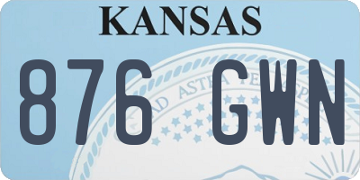 KS license plate 876GWN