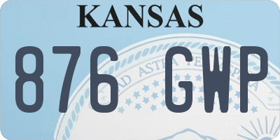 KS license plate 876GWP