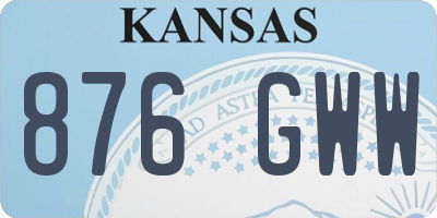 KS license plate 876GWW