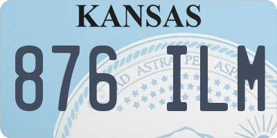 KS license plate 876ILM