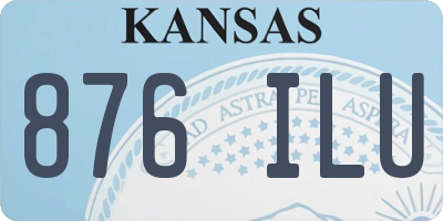 KS license plate 876ILU