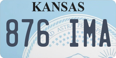 KS license plate 876IMA
