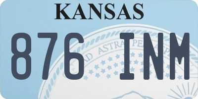 KS license plate 876INM
