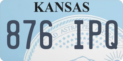 KS license plate 876IPQ