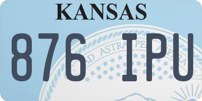 KS license plate 876IPU
